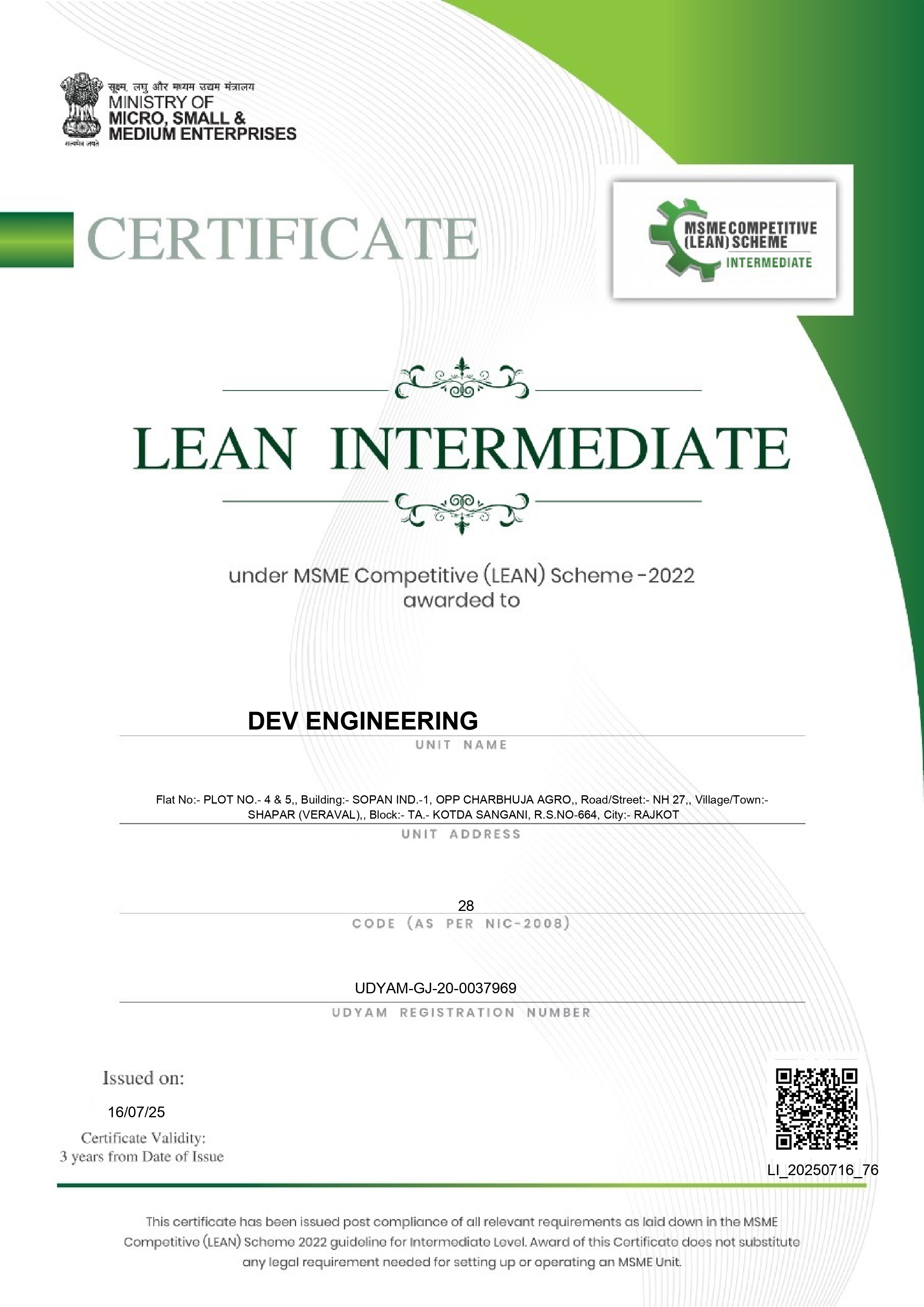 LEAN INTERMEDIATE